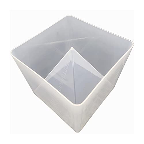 DIY Super Large Pyramid Silicone Mold Resin Craft Jewelry Making Mold Plastic Frame 15cm/5.9" Transparent with Scale