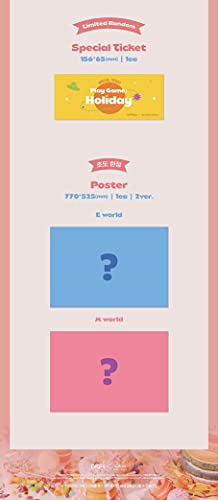 Weeekly Play Game : Holiday 4th Mini Album Random Ver CD+92p PhotoBook+2p PhotoCard+1p Photo Ticket+1p Sticker+1p Printed Photo+1p Travel Name Tag+Tracking Sealed