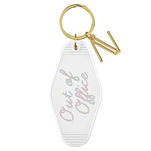 Slant Collections Vintage Style Motel Key Ring, 3.5" x 1.75", Out of Office