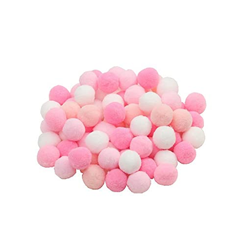 100pcs 1 inch Mix Colorful Craft Pom Poms Balls for Hobby Supplies and DIY Creative Crafts, Party Decorations