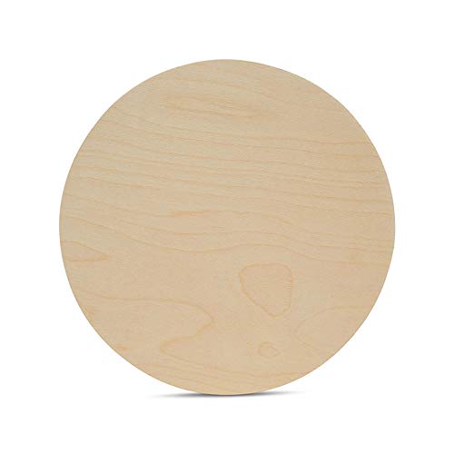 Wood Circles 12 inch, 1/4 Inch Thick, Birch Plywood Discs, Pack of 1 Unfinished Wood Circles for Crafts, Wood Rounds by Woodpeckers