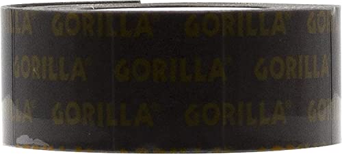 Gorilla - Heavy Duty Double Sided Mounting Tape, Weatherproof, 1" x 60", Black, (Pack of 1)