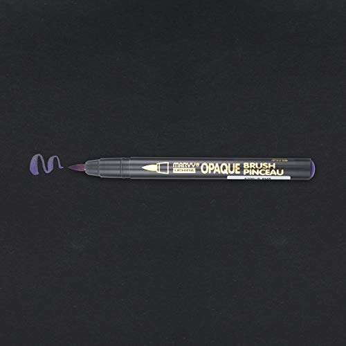 Marvy Uchida Opaque Brush Marker, Metallic Violet