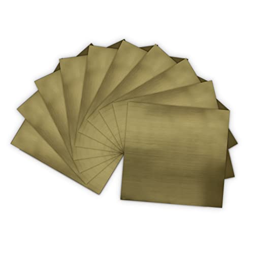 Brushed Gold Adhesive Backed Vinyl Sheets Used for Crafting (10 Pack)