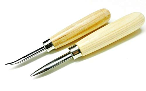 6" Burnisher Curved and Straight Blade 2" Burnishing Tool Set Jewelry Setting Bezel