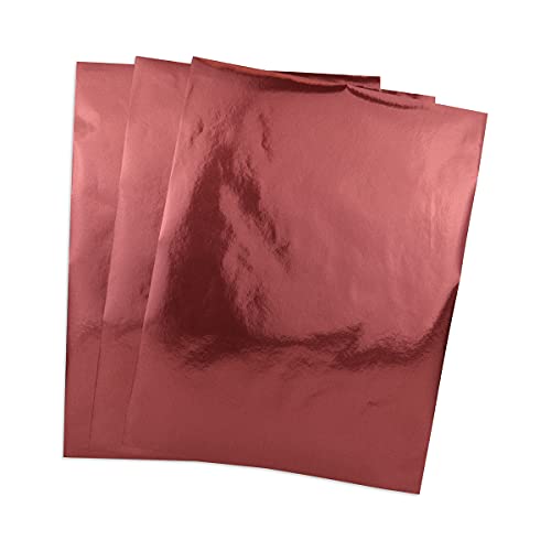 Hygloss Metallic Foil Paper for Arts and Crafts, Classroom Activities and Artists-Party or Holiday Décor-8.5" x 11"-Burgundy-100 Sheets, Burgundy 100 Piece