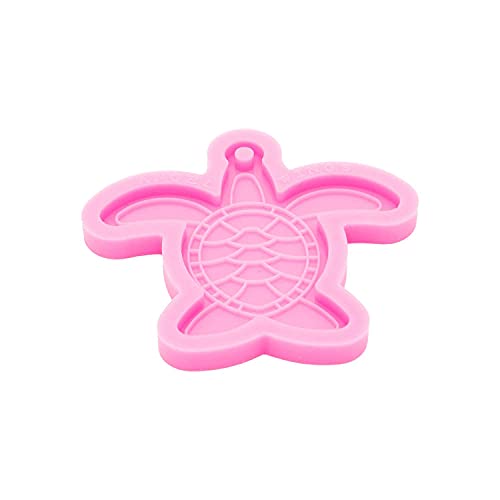 Shiny Tortoise Making Keychain Mold Resin Silicone Molds Resin Keychain Molds Animal Silicone Mould for Resin Casting Epoxy Pendant Decoration Supplies Tools
