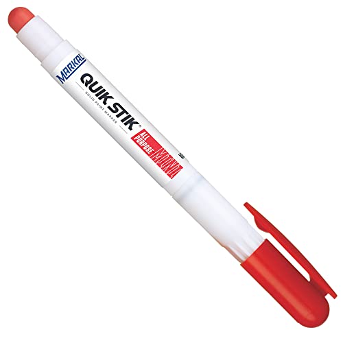 Markal 61128 Quik Stik All Purpose Solid Paint Marker, Mini, Red (Pack of 12)