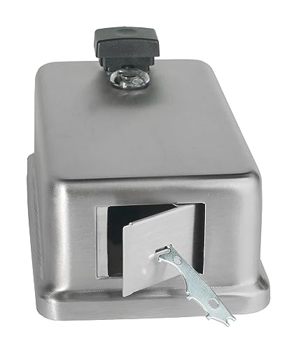 BOBRICK 2111 ClassicSeries Stainless Steel Surface-Mounted Soap Dispenser, Satin Finish, 40 fl. oz. Capacity, 8-1/8" Height, 4-3/4" Width