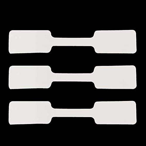 DNHCLL 100PCS 6CM x 1.2CM Blank White Paper Price Tag Labels Jewelry Display Cards Labels Necklace Ring Rectangle Shape Sticker Hangtags