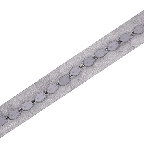 Mandala Crafts Gray Long Zipper by The Yard – Coil Zipper by The Yard #5 – Continuous Zipper Roll for Sewing - Upholstery Zipper Chain with 16 Installed Sliders 4.4 Yards Long