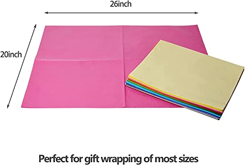 Tissue Paper for Gift Bags, 150 Sheets 30 Assorted Colored Tissue Paper Bulk for Gift Wrapping, 20 x 26 in Art Tissue Paper for Crafts, Gift Wrapping Tissue Paper for Gifts