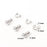 PECMER 100 Set Sewing Hooks and Eyes Closure Copper Hooks and Eyes for Sewing Clothing Bra Hooks Replacement, Hook & Eye Sewing -Silver 1#(13mm)
