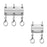 KINBOM 2pcs Necklace Layering Clasps, Magnetic Necklace Clasp Layered Necklace Clasp Multiple Strand Clasp Necklet Clasp for Layering Jewelry Crafts (3 Strands and 2 Strands, Silver)