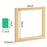 Caydo 6 Inch Square Wood Screen Printing Frame, Cookie Stencil Frame with 110 White Mesh and 1 Piece Small Squeegees