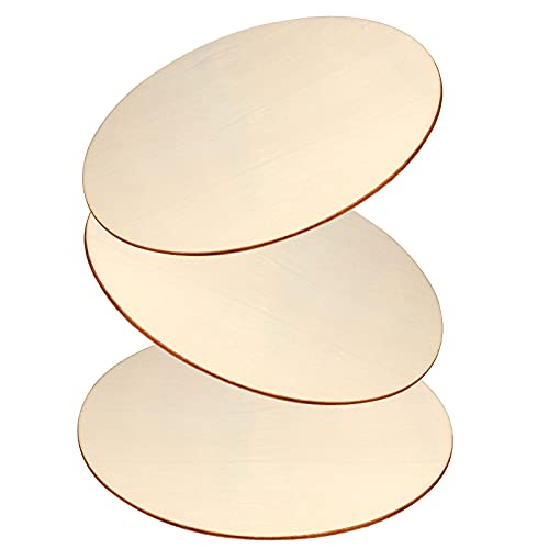 LUTER 12inch 3 Pcs Wood Circles Unfinished Wooden Rounds Discs Cutouts for DIY Crafts, Wooden Circle Sign