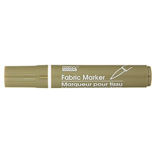 UCHIDA 722-C-27 Marvy Fabric Brush Point Marker, Olive Brown