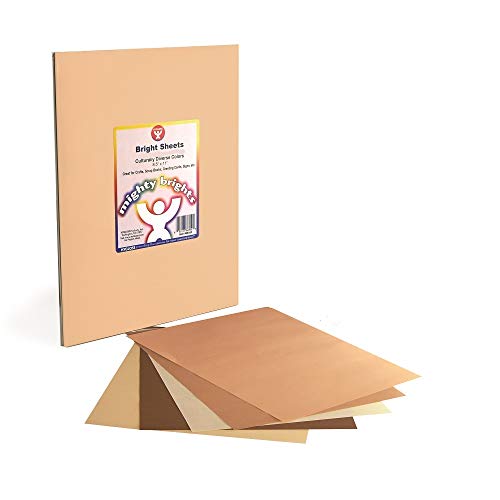 Hygloss Products People Paper - 8.5"x11" Card Stock, 100 Sheets, 5 Asst'd, Assorted Colors