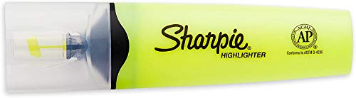 SHARPIE Clear View Chisel Tip Highlighters, Yellow (1897843)