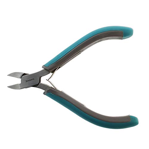 The Beadsmith Simply Modern Side Cutter, 4.5 inches (114mm) with polished steel head, PVC grip handles and double-leaf springs, tool for jewelry making