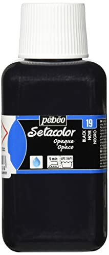 PEBEO Setacolor Opaque Fabric Paint 250-Milliliter Bottle, Black