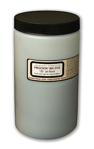 Jacquard Procion Mx Dye - Undisputed King of Tie Dye Powder - Jet Black - 1 Lb - Cold Water Fiber Reactive Dye Made in USA