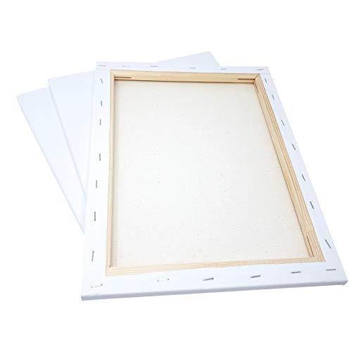 milo Stretched Artist Canvas | 12x12 inch | Value Pack of 8 Canvases for Painting, Primed & Ready to Paint Art Supplies for Acrylic, Oil, Mixed Wet Media, & Pouring, 100% Cotton with Pine Wood Frame