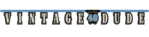 Creative Converting Vintage Dude 40th Birthday Jointed Letter Banner -