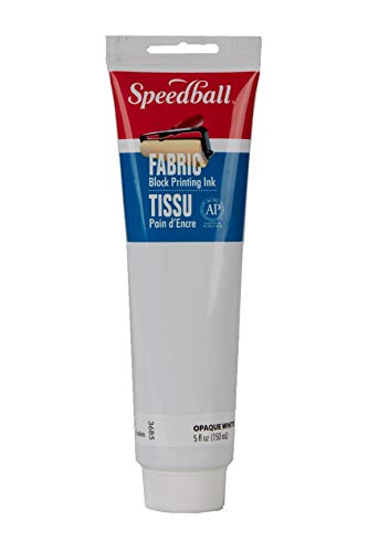 Speedball - 3685 Fabric Block Printing Ink, 5 Ounce, Opaque White