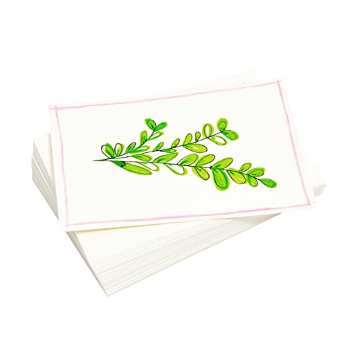50 Pack Blank Postcards, Watercolor Paper Post Cards for DIY Thanksgiving, Christmas, Mailing, Painting (White, 4x6 In)