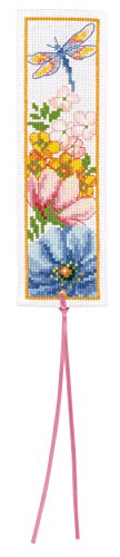 VERVACO (3PL) Cross Stitch, Colourful Flowers (14 Count)