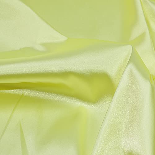 Stretch Satin Fabric for Bridal Dress Decoration & Craft 47 Inches Width by The Yard Entelare(Yellow 2Yards)