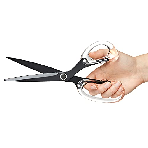 OfficeGoods Acrylic & Stainless Steel 9" Scissors - Modern Design for the Stylish Home, Office, or School - Perfect for Arts & Crafts, Scrapbooking, Fabric, & Sewing - Matte Black