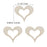 Amosfun Wooden Heart Slice Hollow Love Hanging Tags DIY Craft Embellishments Decoration for Wedding Gift 50Pcs