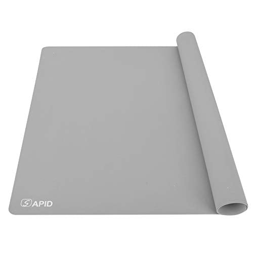 Sapid Extra Large Silicone Sheet for Crafts , Thick Silicone Jewelry Casting Mats, Nonstick Nonslip Silicon Mat for Epoxy Resin, Art Painting, Heat- Resistance Counter Mat (20"×27.9", Gray)