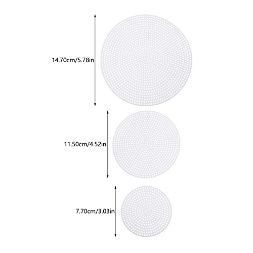 EXCEART 30pcs Plastic Mesh Canvas Sheets Circle Round Needlepoint Embroidery Canvas DIY Cross Stitch Bottom Mat for DIY Crafts Embroidery Knit and Crochet Project