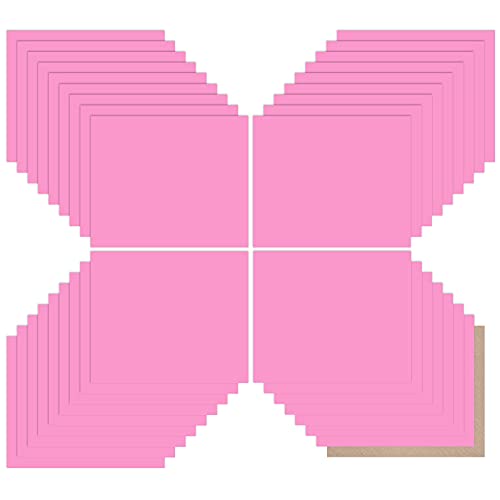 JANDJPACKAGING Neon Pink HTV Heat Transfer Vinyl - 35Pack 12" x 10" Pink Iron on Vinyl for T-Shirt, Fluorescence Pink HTV Vinyl for Cricut, Silhouette Cameo or Heat Press Machine