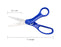 Hygloss-Armada Precision™ Cost Cutters 7" Scissors - Comfortable Handles, Stainless Steel Blades, Vinyl Bag for Safe Storage - Scissors for Crafts, Classroom, Home and Office - Blue - 1 Pair