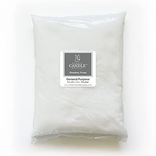 Direct Candle Supply - Refined Paraffin Wax Powder/Flakes - for Candle Making, Canning, Waterproofing, Furniture/Metal Preservation DIY Projects (5 lb)