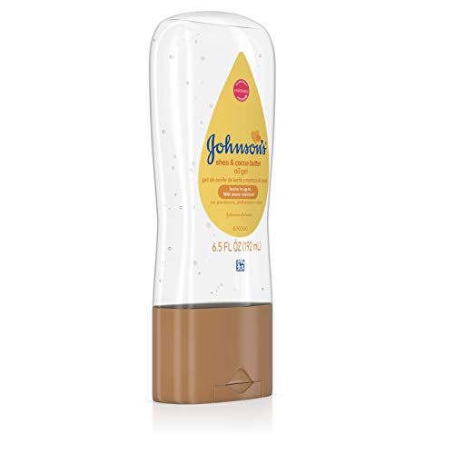 Johnson's Baby Oil Gel Enriched with Shea and Cocoa Butter, Great for Baby Massage, 6.5 fl. oz