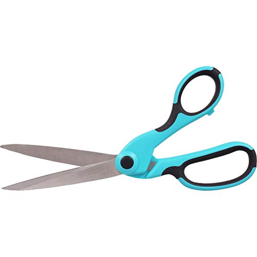 SINGER 00562 9-1/2-Inch ProSeries, 3-Pack Heavy Duty Bent Sewing Scissors, Teal