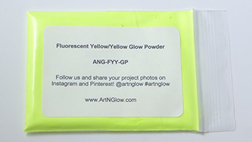 Fluorescent Yellow Glow in The Dark Pigment Powder - 60g (2 Ounces) - 10+ Colors Available