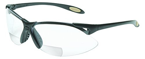 UVEX by Honeywell A952 Reader/Magnifier Series Black Frame, 2.5 Diopter Clear Lens with Anti-Scratch Hardcoat