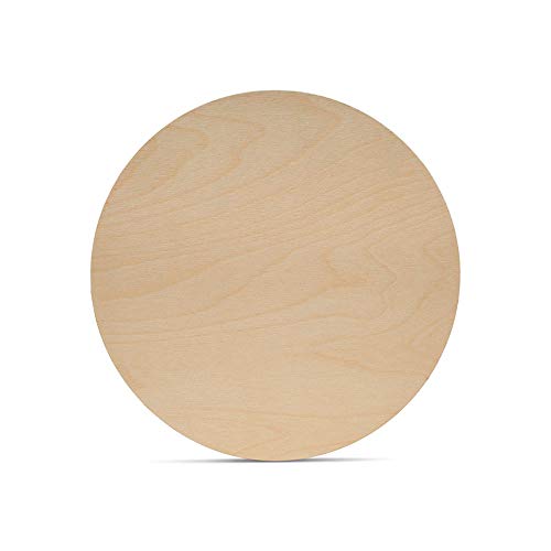 Wood Discs for Crafts, 6 x 1/16 inch, Pack of 5 Unfinished Wood Circles, by Woodpeckers