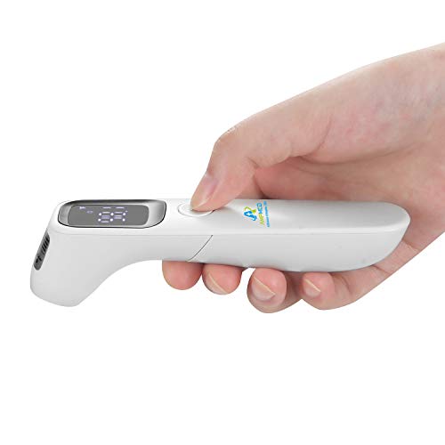 Amplim Non-Contact/No-Touch Digital Clinical Forehead Thermometer for Adults, Kids, Toddlers, Infants, and Babies | Touchless Temporal Thermometer FSA HSA, 2001W2, White
