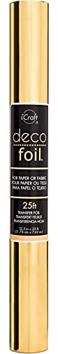 iCraft Deco Foil Value Roll, 12.5 inches x 25 feet, (Gold)