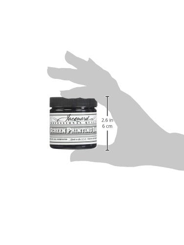 Jacquard Professional Screen Print Ink, Water-Soluable, 4oz Jar, Black (117)