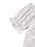 LYANER Women's Satin Ruffle Short Sleeve Tie Up Back Crop Top Off Shoulder Blouse White Medium