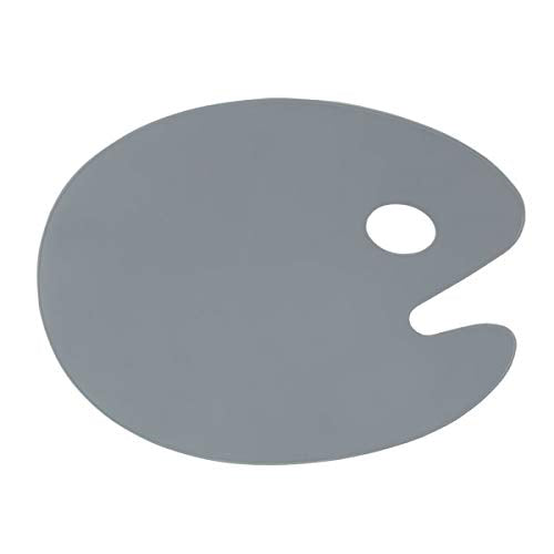 Soho Urban Artist Neutral Gray Artist Paint Palette - Oval Arm Easy Clean Up Palette for Acrylics, No Stains and Paint Peels Off Once Dried - 11.75" x 15.75"