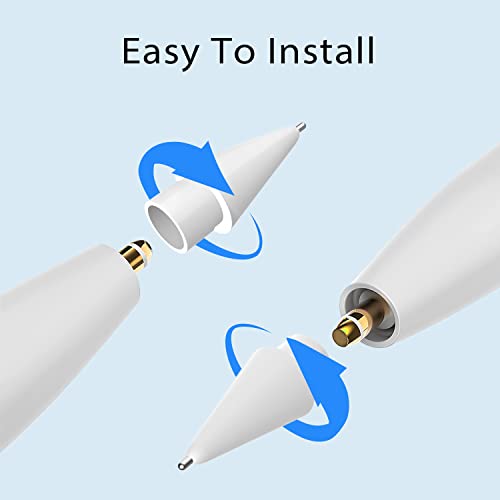 Upgraded 4 Pack Pencil Tips for Apple Pencil ,No Wear Out Fine Point Precise Control Pencil Replacement Nibs ,Compatible with Apple Pencil 1st Gen and 2nd Gen/ iPad Pro Pencil ,White